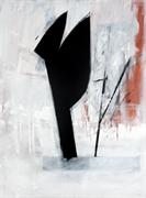 13 Aufbruch V, 2008-09 Oel und Kohle auf Leinwand, 80 x 60 cm